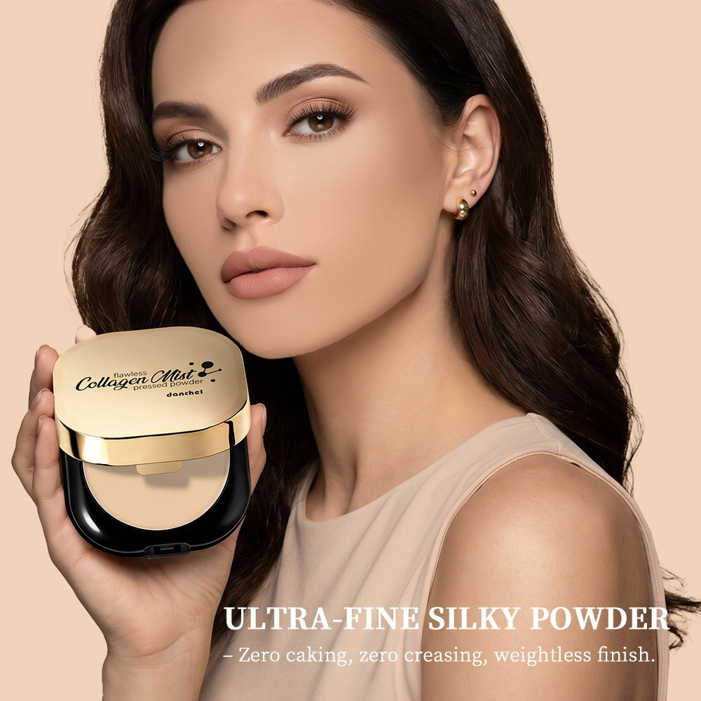 Dual-use Bicolored Pressed Powder Long-lasting