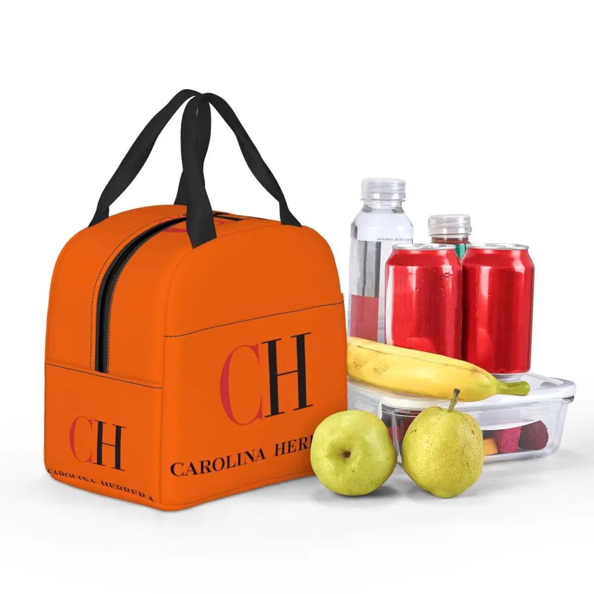 Custom C-carolinas Print Resuable Lunch Boxes Leakproof Herreraes Thermal Cooler Food Insulated Lunch Bag  Children Student