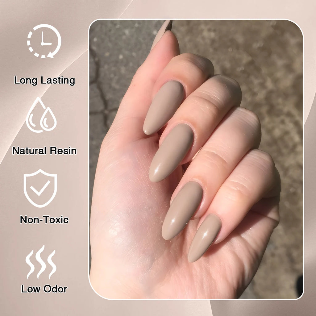 Hassleless 15ML Naked Nail Gel Polish Nails Gel Polish, Semi Permanent Varnish Nail Glue Soak Off UV LED Nail Polish Manicure Na