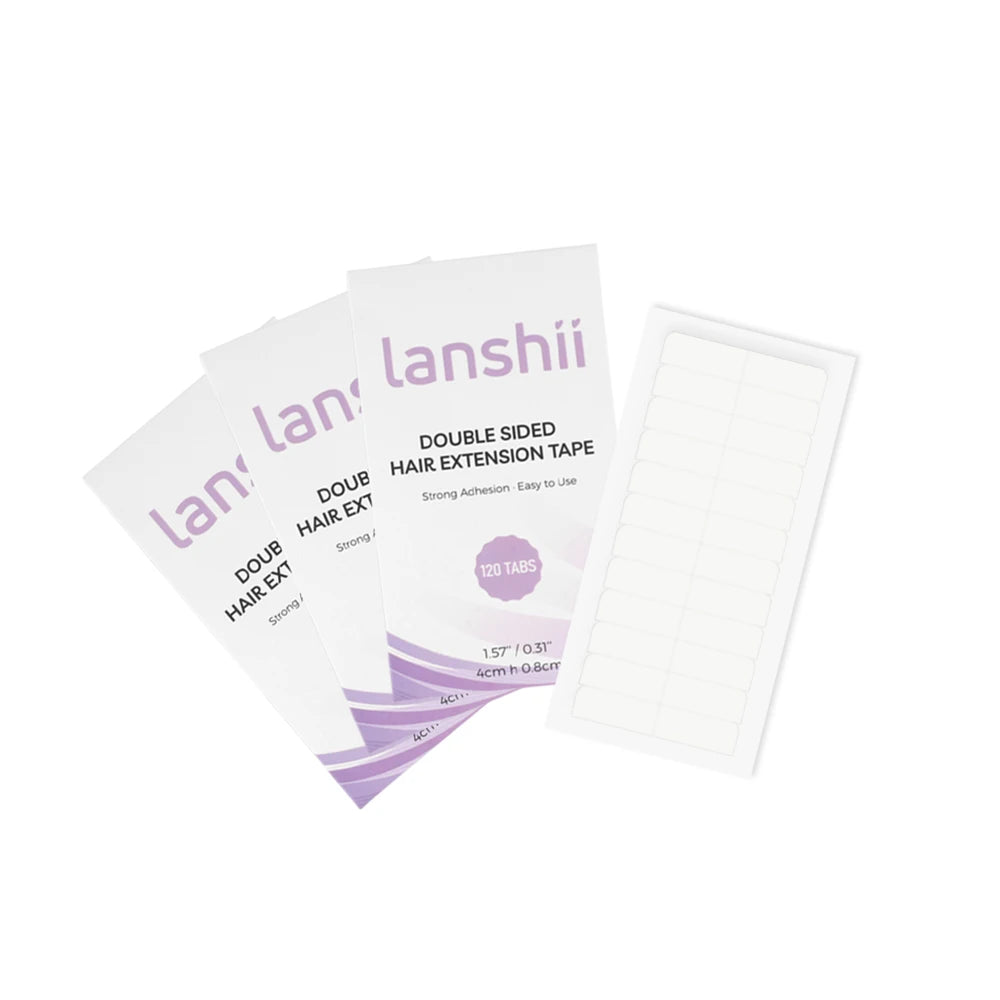 Lanshii 360pcs Double-Sided Replacement Tape for Hair Extensions – 4cm, Invisible, Waterproof, Strong Hold