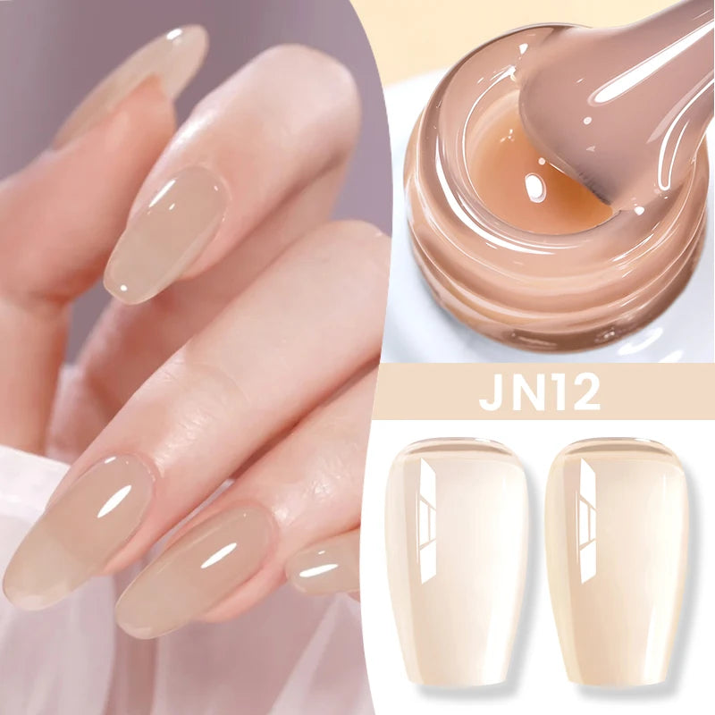 BORN PRETTY 83 Colors 10ml Jelly Nude Gel Nail Polish Autumn Amber Semi Transparent Manicure Soak off UV LED Nails Gel Varnish