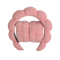 1/3Pcs Fashion Microfiber Washing Wristbands Scrunchies Puffy Headband Spa Bubble Headband for Washing Face Makeup Shower Skincare