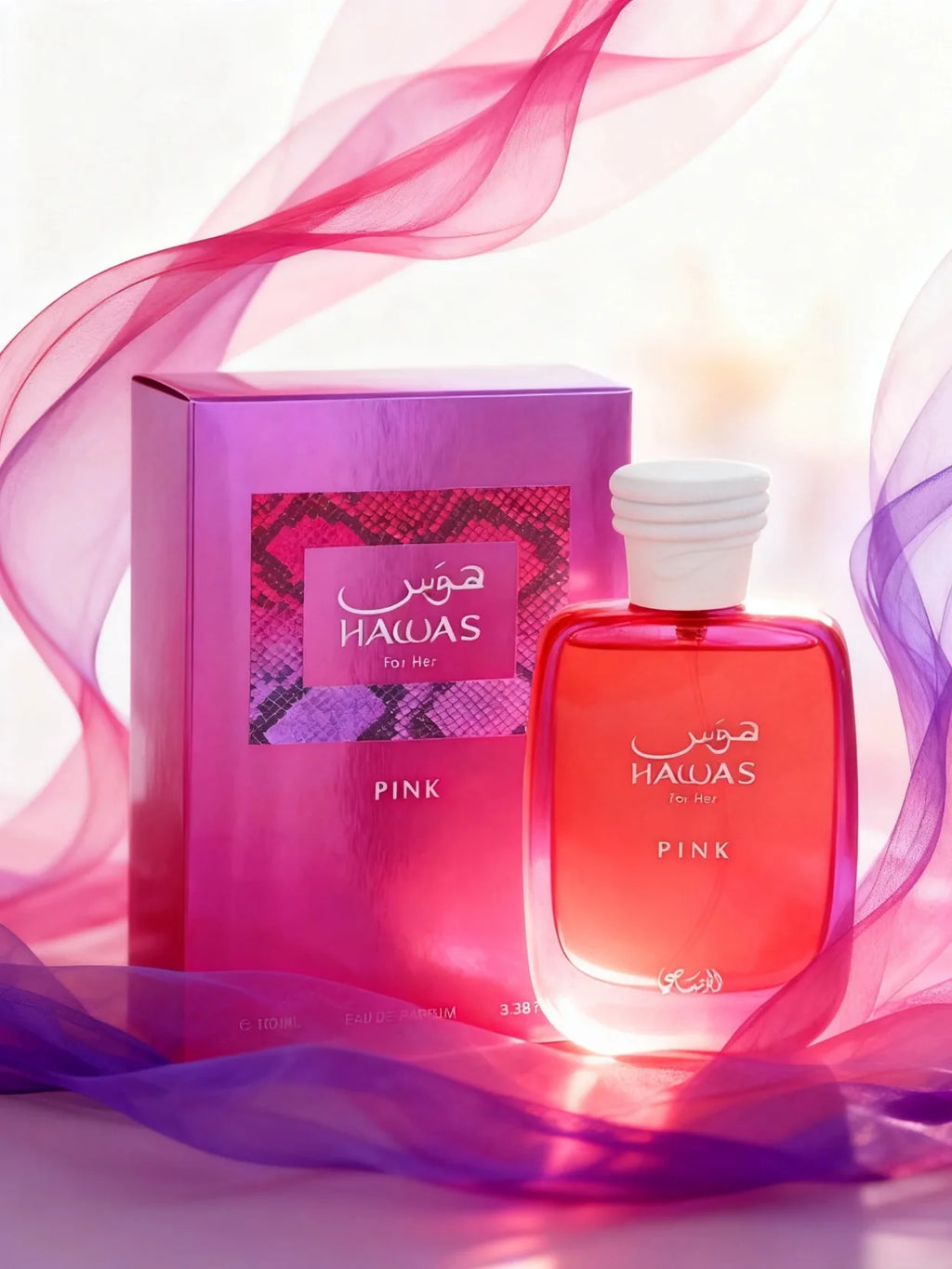 RASASI Hawas Pink For Her Eau de Parfum Spray 100ml (3.4 oz) ,Floral Fruity Perfume for Women, Vanilla, Cotton Candy & Marshmall