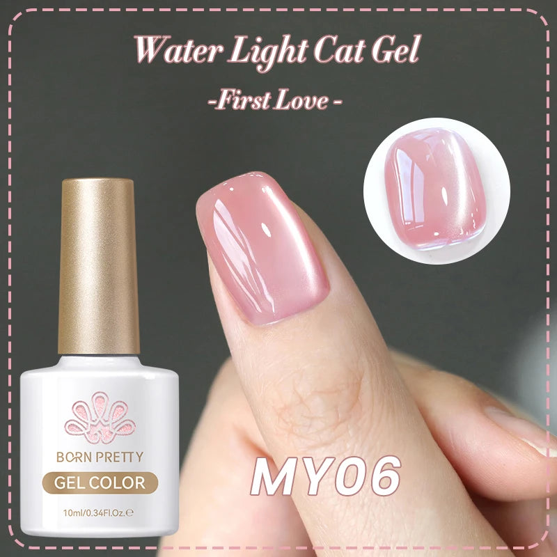 BORN PRETTY 10ml Water Light Cat Gel Ultra Shine Sparkling Glitter Semi Permanent Soak Off UV Gel Nail Art Varnish Manicure
