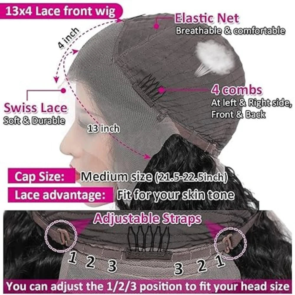 Long Straight Heat Friendly Blue Colored Hair Lace Front Straight Wigs  13x4 HD Blue Synthetic Lace Frontal Wigs for Women