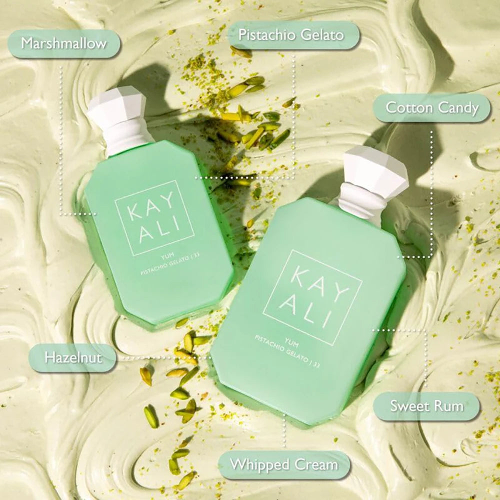 KAYALI YUM PISTACHIO GELATO | 33 Eau de Parfum Intense | 3.4 oz / 100 ml Luxury Niche Perfume for Women & Men | Decadent Gourman