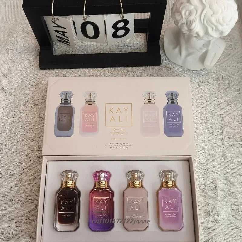 4x10ml KAYALI Unisex Eau De Parfum Set Long Lasting Floral Fruity Musk Vanilla Royale Mini Travel Perfume Collection