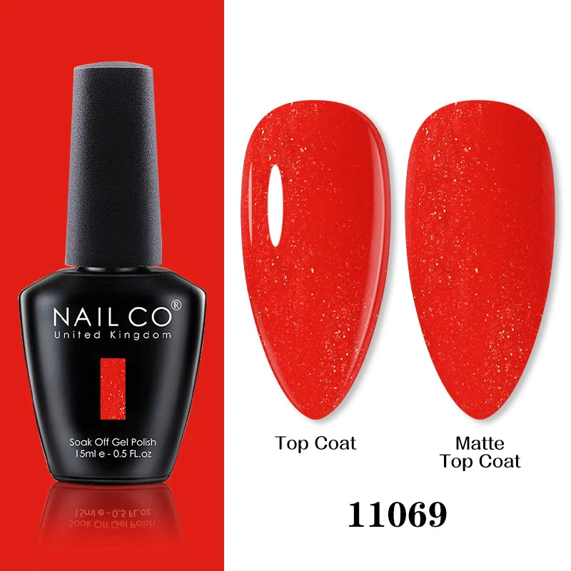 NAILCO 15ml Brown Nails Art Red Color Gel Nail Polish Semi-permanent UV Gel Polish Coffee Manicure Chocolate Hybrid Nail Varnish