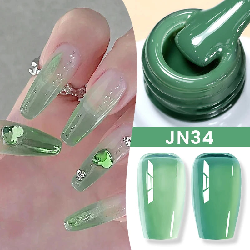 BORN PRETTY 83 Colors 10ml Jelly Nude Gel Nail Polish Autumn Amber Semi Transparent Manicure Soak off UV LED Nails Gel Varnish