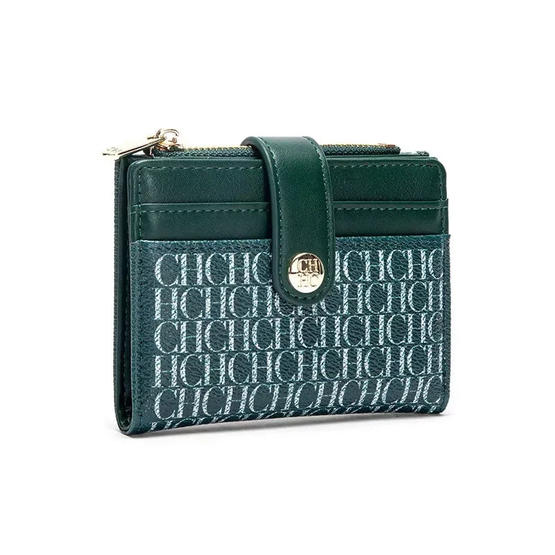 CH New Classic Folding Money Clip Compact Lightweight Luxury Brand Design Sense Letter Decoration Card Bag Women Zero Wallet