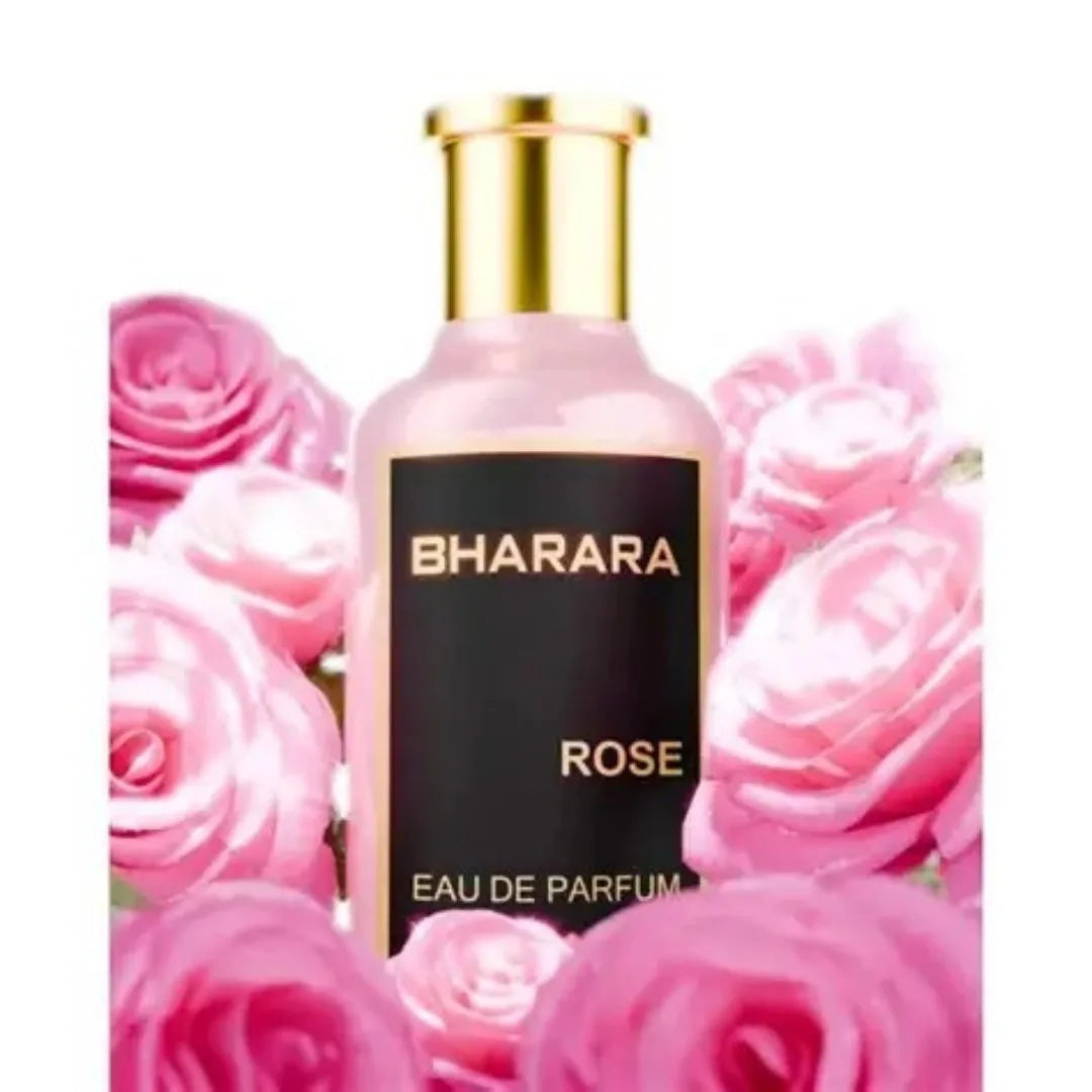 Bharara Rose Women's Eau de Parfum Gift Set, 100ml with Travel Spray, Fresh Floral Fragrance