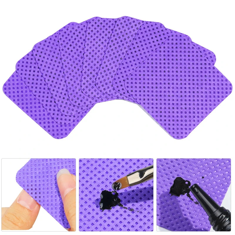 300 pcs Nail Polish Remover Wipes Nail Cleaning Pads, Non Woven Nail Pads for Women Girl Beauty Salon