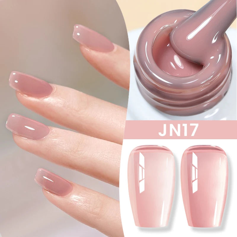 BORN PRETTY 83 Colors 10ml Jelly Nude Gel Nail Polish Autumn Amber Semi Transparent Manicure Soak off UV LED Nails Gel Varnish
