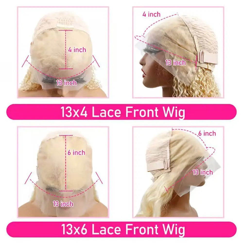 613 Blonde Straight Human Hair Wig 13x4 13x6 HD Transparent Lace Front Wigs Brazilian Virgin Hair 200 Density Pre Plucked Lace