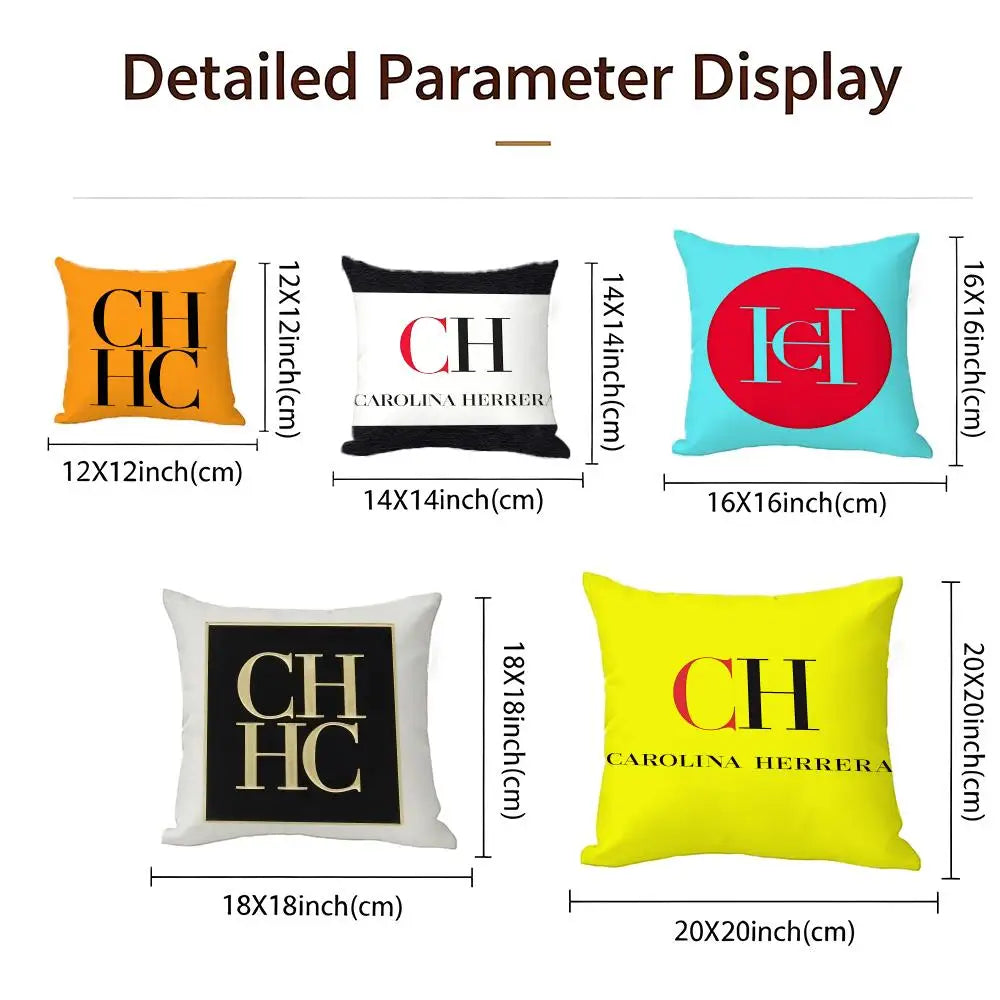 brand Carolina Herrera Cushion Cover Cushion Cover Set 4Pcs 50x50 45x45 40x40 Pillowcase Decorative Sofa Home Decor