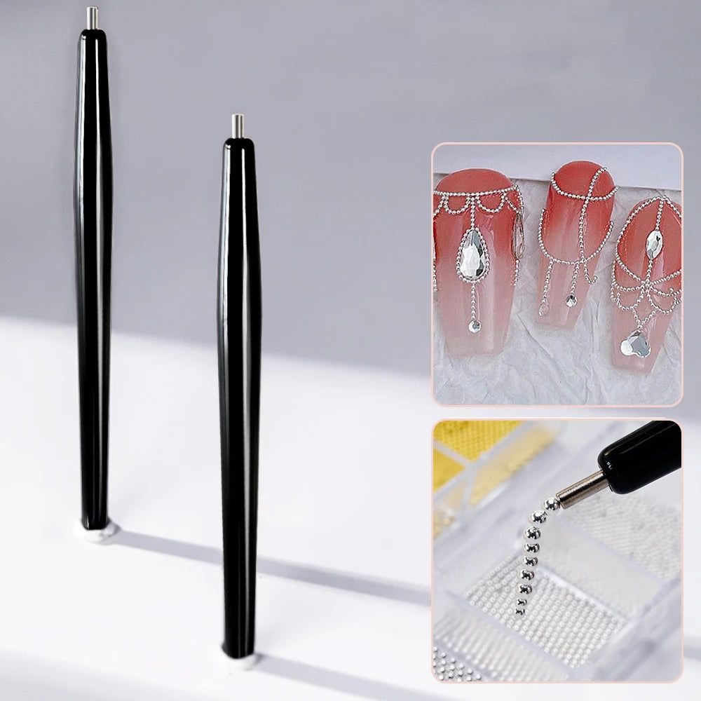 1/2Pcs Vortex/lollipop Cat's Eye Nail Magnet Pen Create Water Ripple Swirl Effect Magnetic Stick for Gel Polish Manicure Tools &