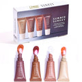 Christmas gift Moisturizing Mirror Lipstick Vanilla Powder Sugar Coffee Cake Smell Lipstick Transparent Oil Makeup Set
