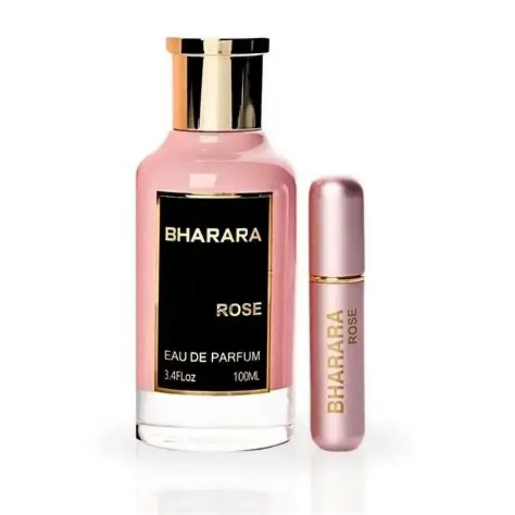 Bharara Rose Women's Eau de Parfum Gift Set, 100ml with Travel Spray, Fresh Floral Fragrance
