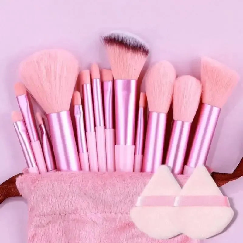 Vegan Makeup Brush Set - Soft Fluffy Kabuki & Blending Brushes for Foundation, Contour & Baking, Cruelty-Free Salon Tools