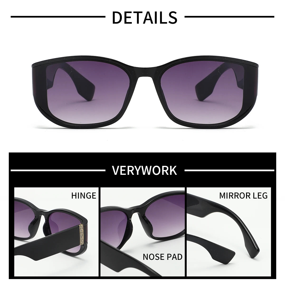 European and American retro style Y2K unisex fashionable sunglasses for summer sun shading, sun protection, UV protection, light