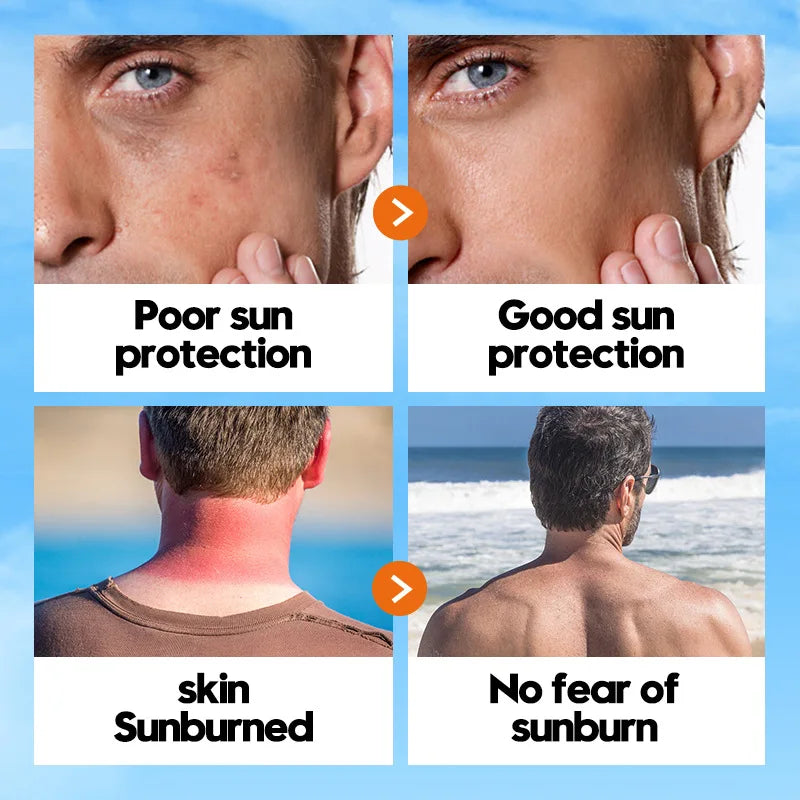 Men's Collagen Sunscreen BB Cream Refreshing Whitening Sun Cream Anti-Aging Moisturizing Long-lasting Skin Protective Sunblock