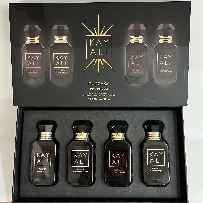 KAYALI Set Unisex Perfume 4*10ml Long Lasting Fresh Mild Elegant Floral Fruity Musk Natural Fragrance Two Scents Vanilla Royale