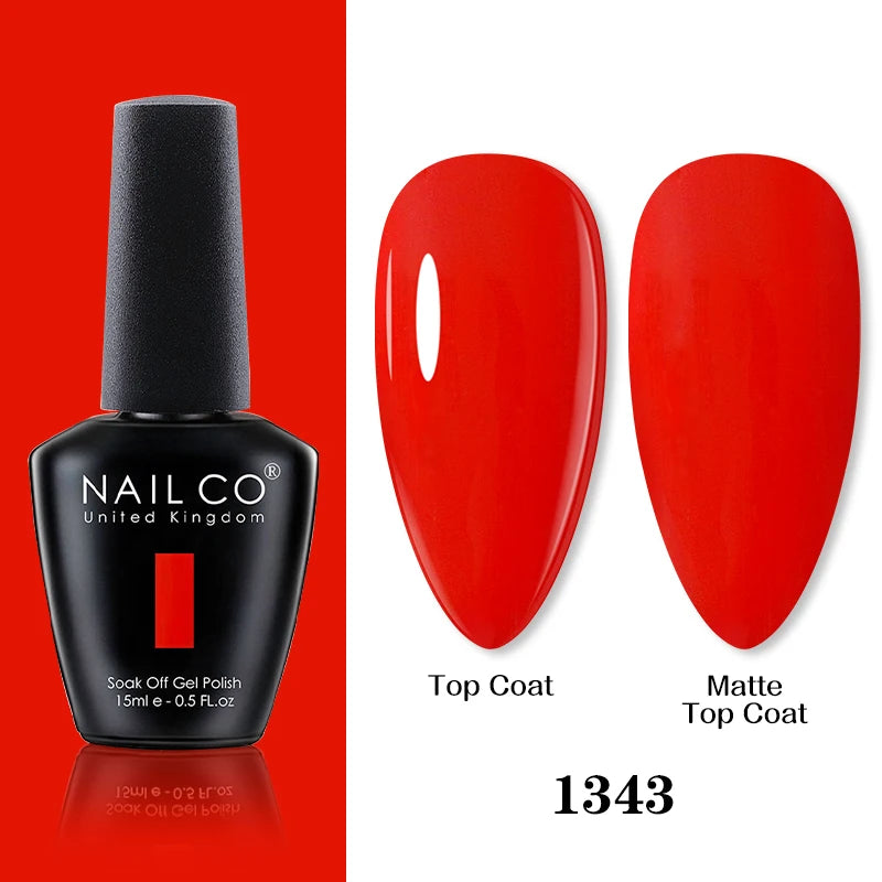 NAILCO 15ml Brown Nails Art Red Color Gel Nail Polish Semi-permanent UV Gel Polish Coffee Manicure Chocolate Hybrid Nail Varnish