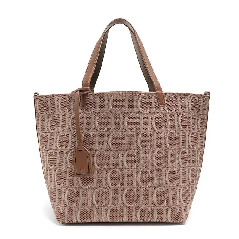 Fashion Simple Women's Commuter Travel Bag Classic Retro Large Capacity Pure Color Bucket Bag Trend Letter New Ladies Handbag