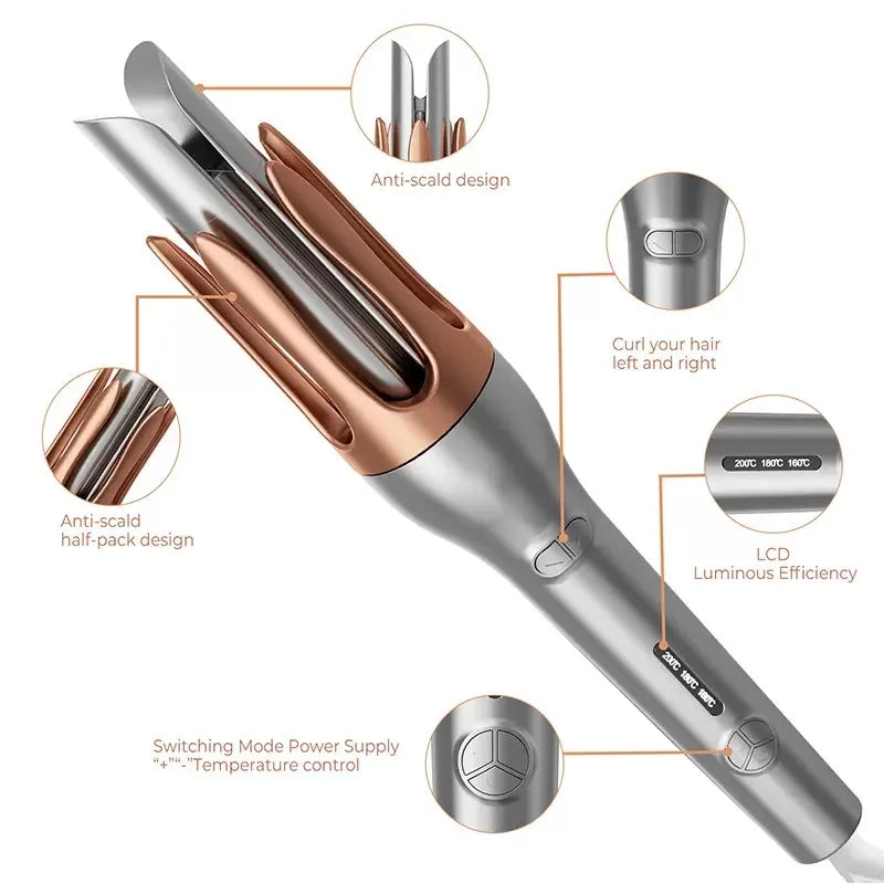Automatic Curling Iron Negative Ion Curling Iron 25mm Water Wave Pattern Hair Styling Tool Lazy Hair Styling Hair Curling Wand