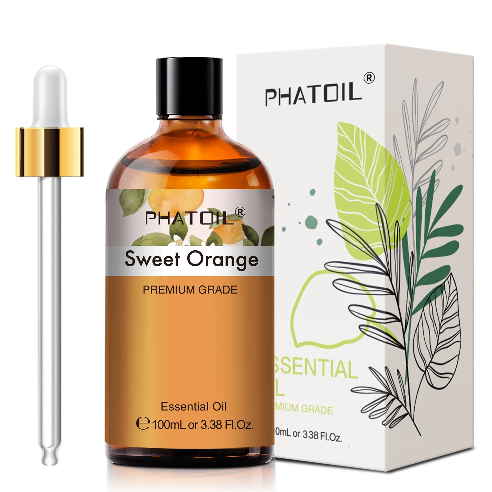 PHATOIL 100ml Pure Essential Oil Lavender Jasmine Vanilla Sandalwood Sweet Orange Lemon Aromatherpay Essential Oils For Diffuser