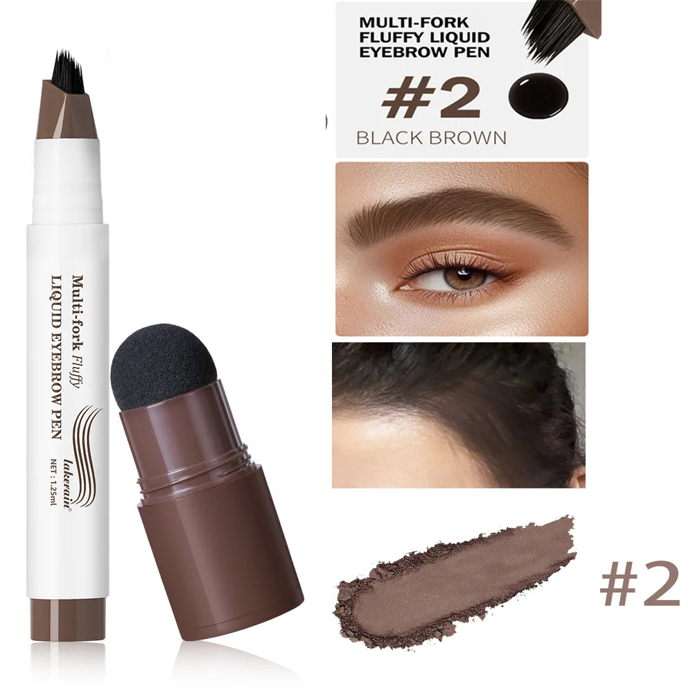 Waterproof Hairline & Root Concealer Pen – Instant Grey Coverage with Easy Blend Powder Stick for Normal Hair