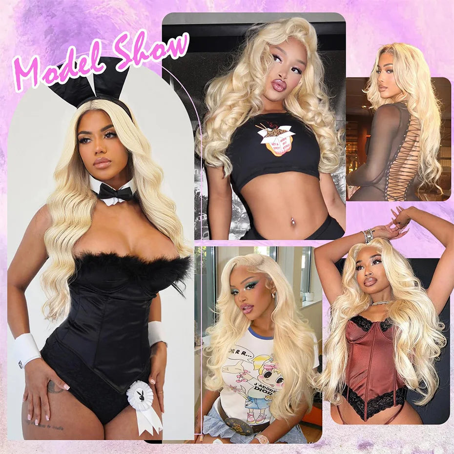 13x6 613 Hd Lace Frontal Wig Body Wave Human Hair Wigs 13x4 Blonde Lace Front Wig 200 Density PrePlucked Brazilian Wigs Original