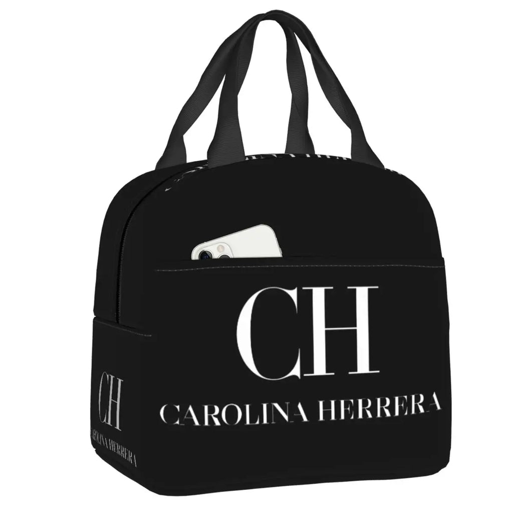 Custom C-carolinas Print Resuable Lunch Boxes Leakproof Herreraes Thermal Cooler Food Insulated Lunch Bag  Children Student