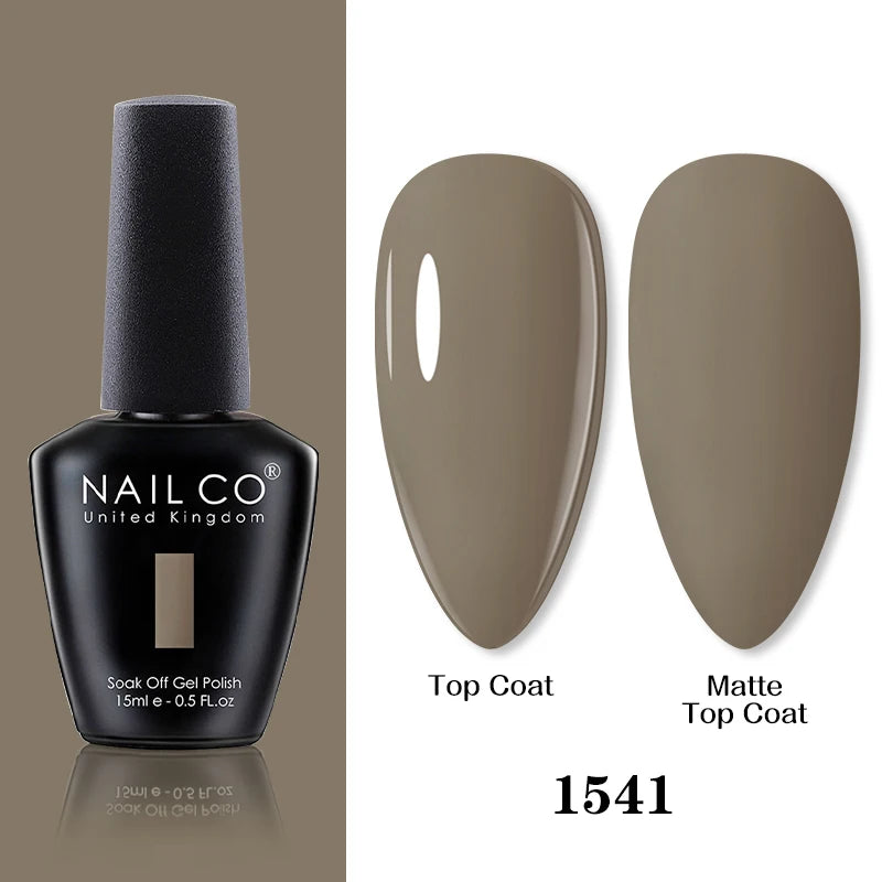 NAILCO 15ml Brown Nails Art Red Color Gel Nail Polish Semi-permanent UV Gel Polish Coffee Manicure Chocolate Hybrid Nail Varnish