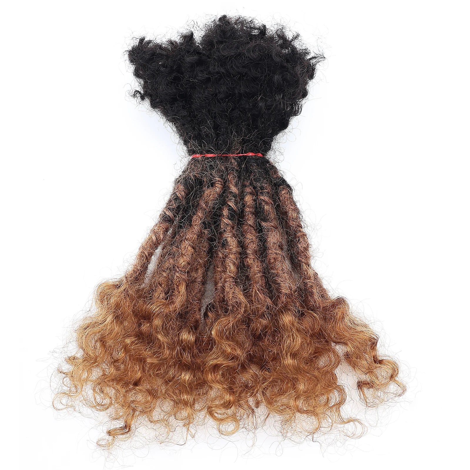20 Strs/Pack ANNA 6-30" 0.6cm # 1B/30 Remy Hair Locs Extensions Dreadlocks Styles Brazilian Lisa Locs for Beginners