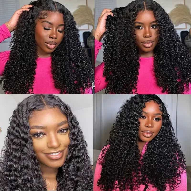 13x6 Full Frontal Lace Natural Color Burmese Curly 13x4 HD Transparent Long 40 46 Inch 7x6 Glueless Human Hair Pre plucked Wigs