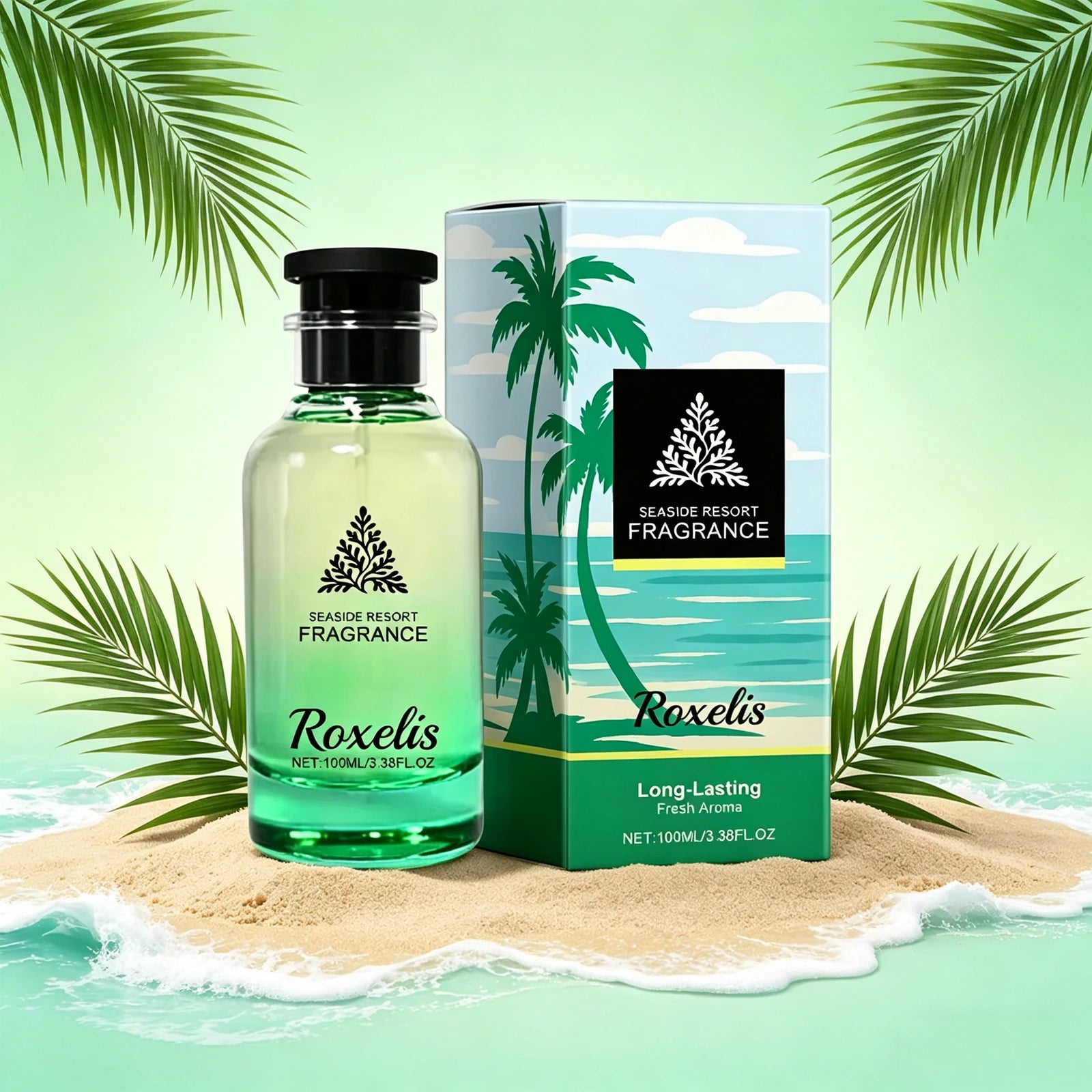 Roxelis 100ml Seaside Resort Fragrance Natural Fragrance Light Lasting Fragrance Layers Exhale Charm Everyday Portable Fragrance