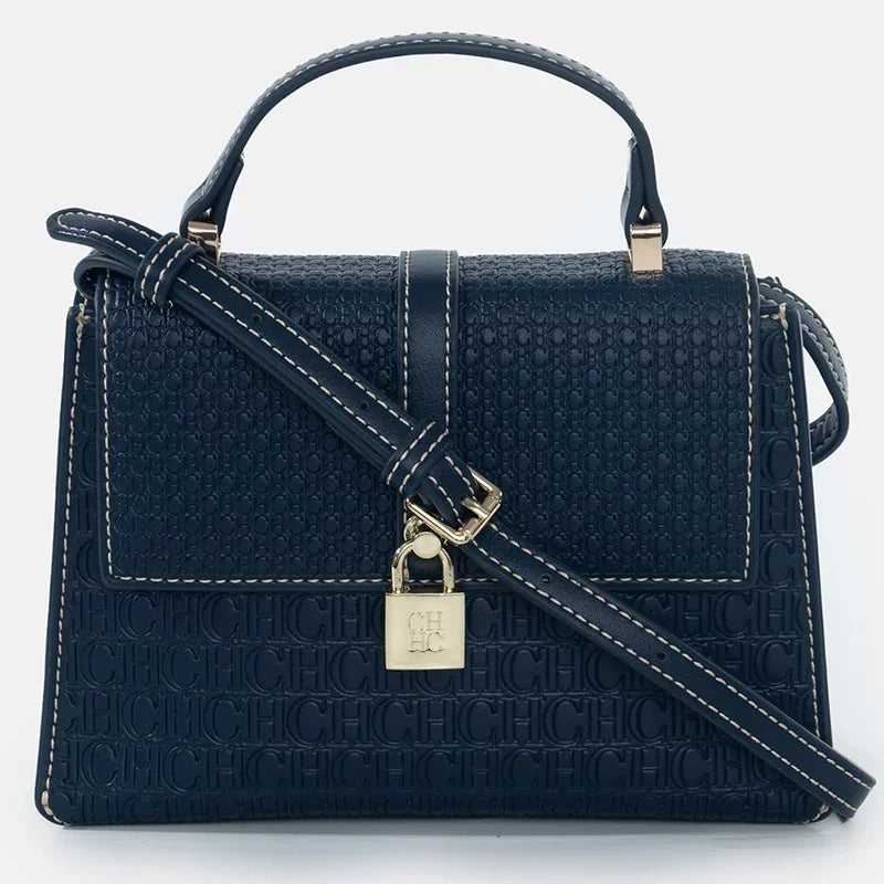 CHCH Luxury Brand Women's Tote Bag Delicate Compact Monogram Print Lock Design Versatile Simple Solid Color Women's Shoulder Bag