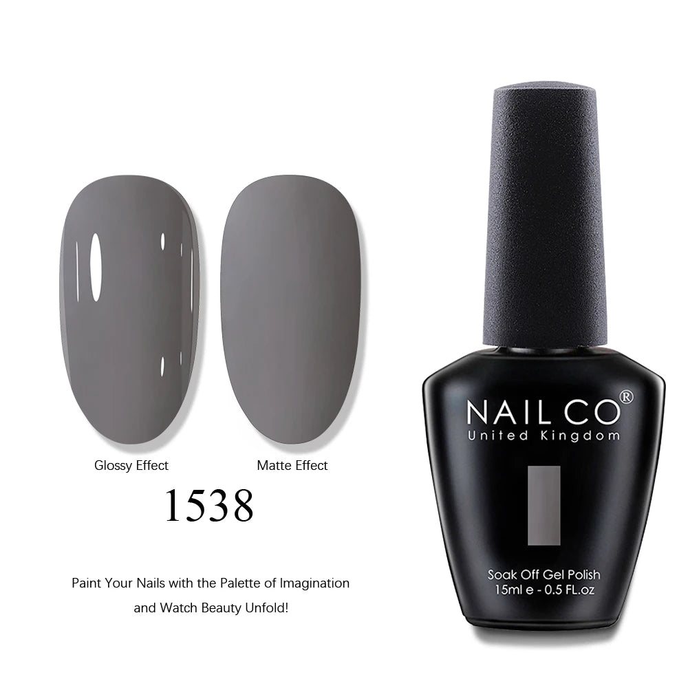 NAILCO 15ml Brown Nails Art Red Color Gel Nail Polish Semi-permanent UV Gel Polish Coffee Manicure Chocolate Hybrid Nail Varnish