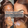 Dark Brown 13x6 Real HD Lace Frontal Human Hair Wigs Ultra Fitted Straight Invisible HD Lace Wigs Bleached Knots Deep Parting