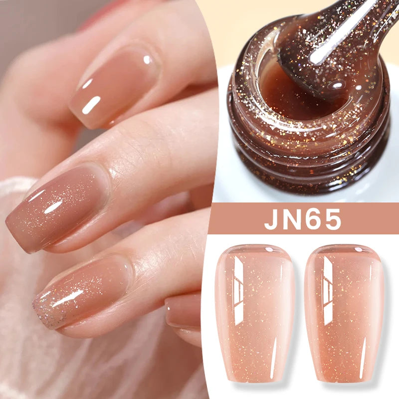 BORN PRETTY 83 Colors 10ml Jelly Nude Gel Nail Polish Autumn Amber Semi Transparent Manicure Soak off UV LED Nails Gel Varnish