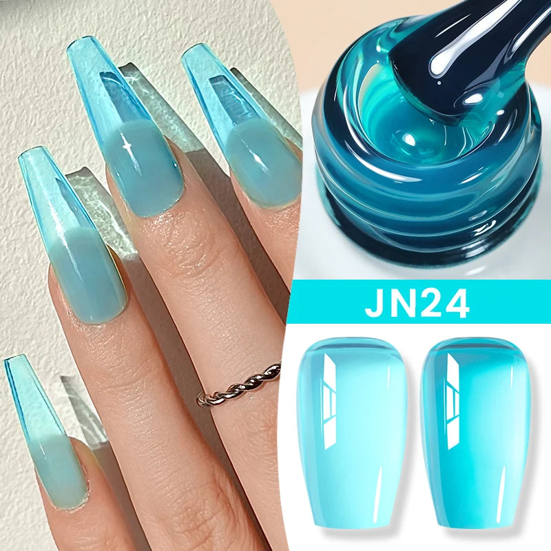 BORN PRETTY 83 Colors 10ml Jelly Nude Gel Nail Polish Autumn Amber Semi Transparent Manicure Soak off UV LED Nails Gel Varnish