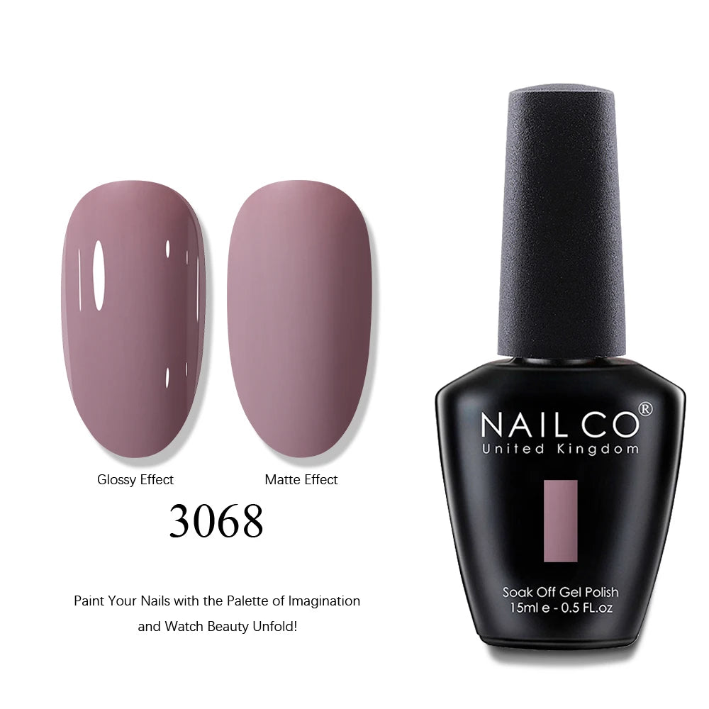 NAILCO 15ml Brown Nails Art Red Color Gel Nail Polish Semi-permanent UV Gel Polish Coffee Manicure Chocolate Hybrid Nail Varnish