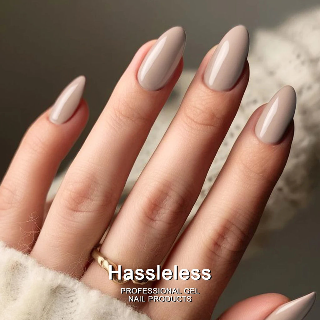 Hassleless 15ML Naked Nail Gel Polish Nails Gel Polish, Semi Permanent Varnish Nail Glue Soak Off UV LED Nail Polish Manicure Na