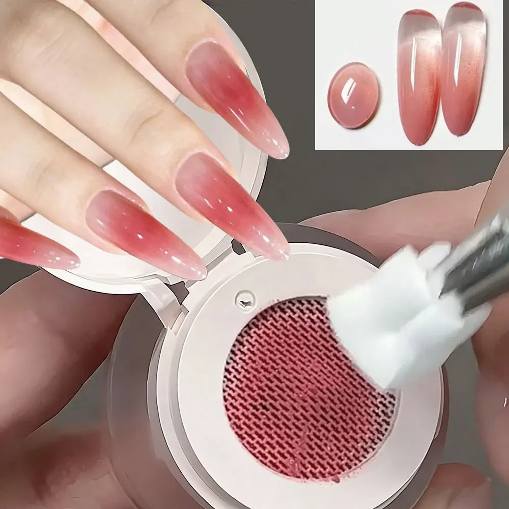 5ml Black Cushion Gradient Painting Gel Black Ombre Patting Gel Polish UV/LED Blush Blooming Aura Manicure Gel Nail Polish R$30@