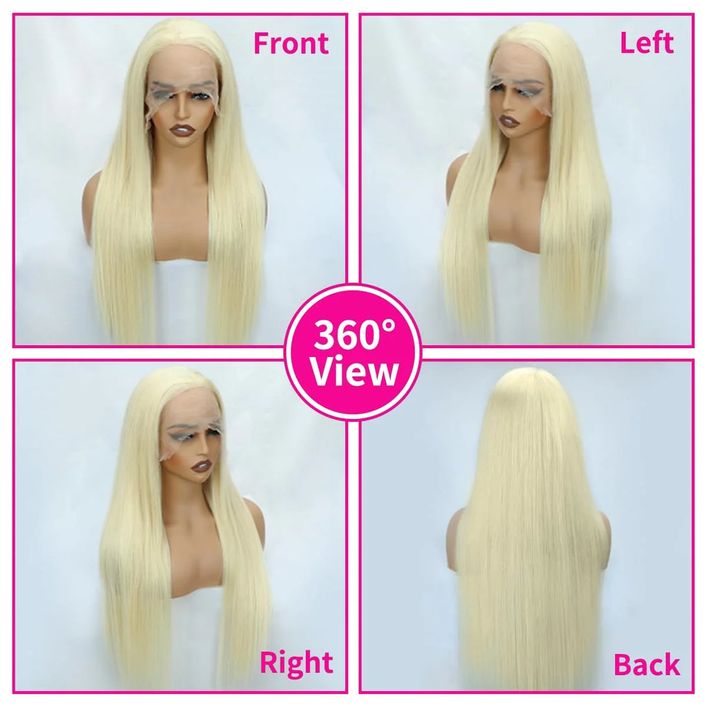 13x4 13x6 HD Transparent 613 Honey Blonde Lace Front Human Hair Wigs Raw Brazilian Straight Lace Frontal Wig Remy Human Hair