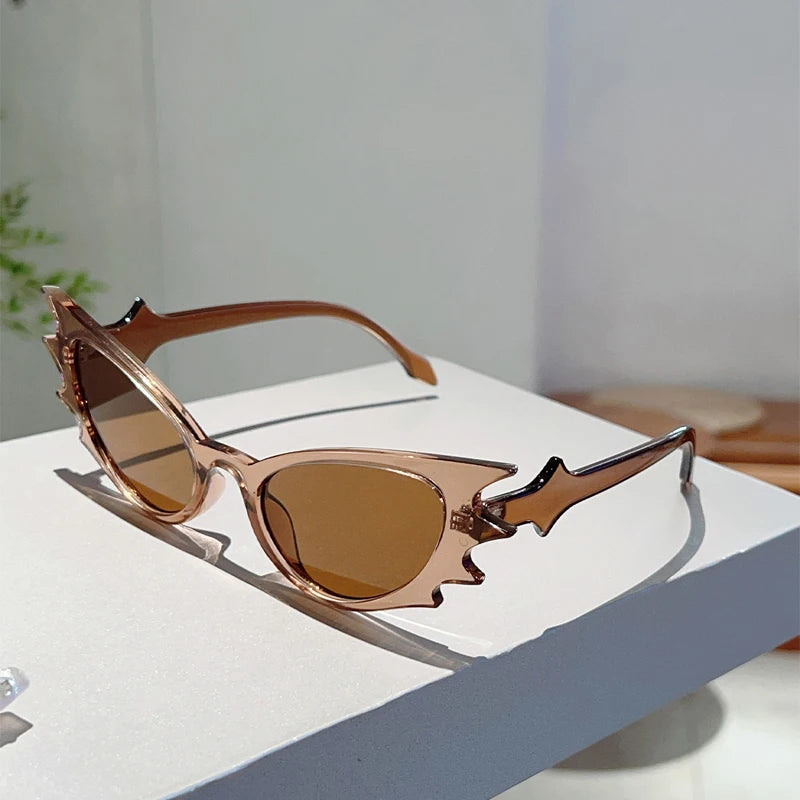 GM LUMIAS Bat Wing Shaped Sunglasses New Fashion Candy Color Decor Shades Trendy Luxury Brand Design Gradient Rave Sun Glasses