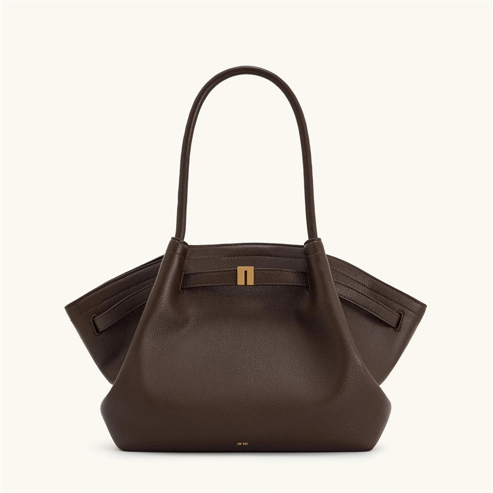 JW PEI Women's High Quality Vintage Dumpling Bag Black Faux Suede, Vegan Leather Crossbody Shoulder Tote Handbag for Everyday