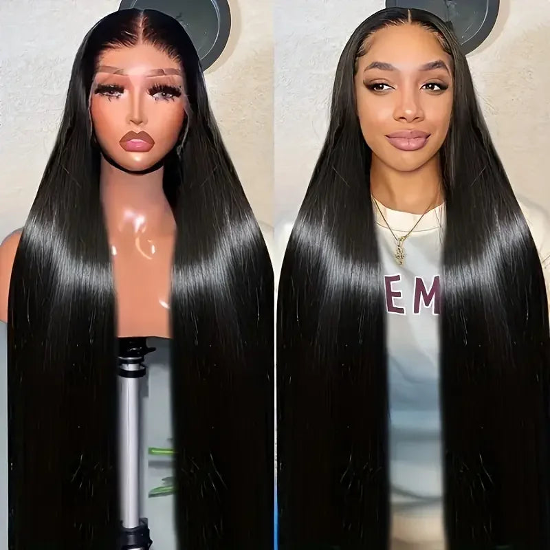 Glueless 5x5 7x6 Bone Straight HD Lace Front Wig Straight Human Hair For Black Women Pre Plucked Brazilian Lace Frontal Wigs