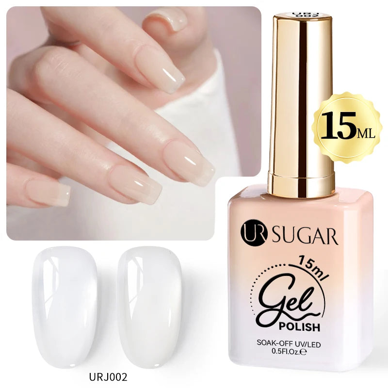 UR SUGAR 15ml Champagne Gold Sliver Reflective Glitter Gel Nail Polish Varnish Semi Permanent Soak Off UV Gel For Manicure Art